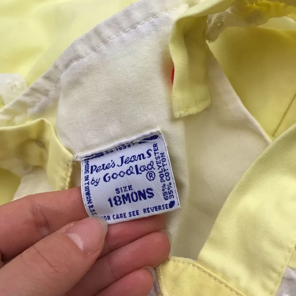 Vintage 80’s yellow ruffle romper‎
